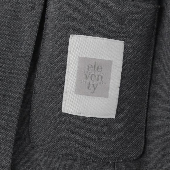 Eleventy Blazer Mens XL 52 IT Slim Fit Jersey Sport Coat Gray Knit Unstructured - Picture 8 of 14